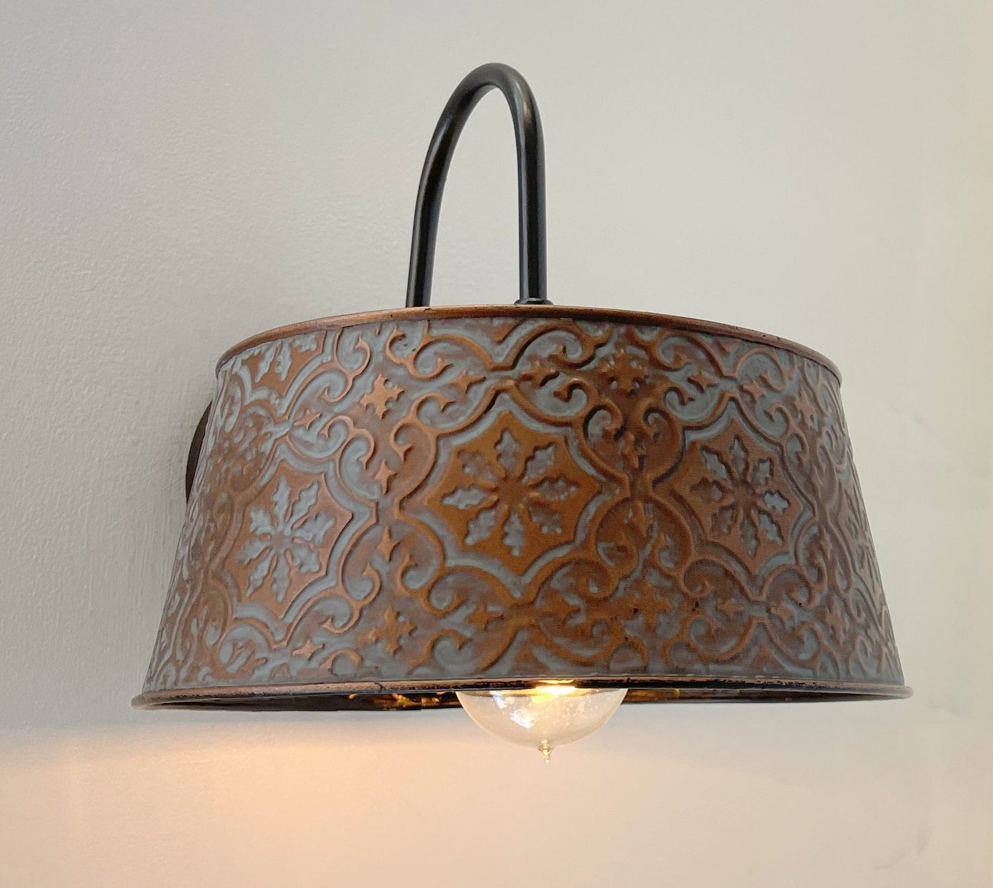 Ornate Copper | 10" Wall Sconce 1-Light Fixture