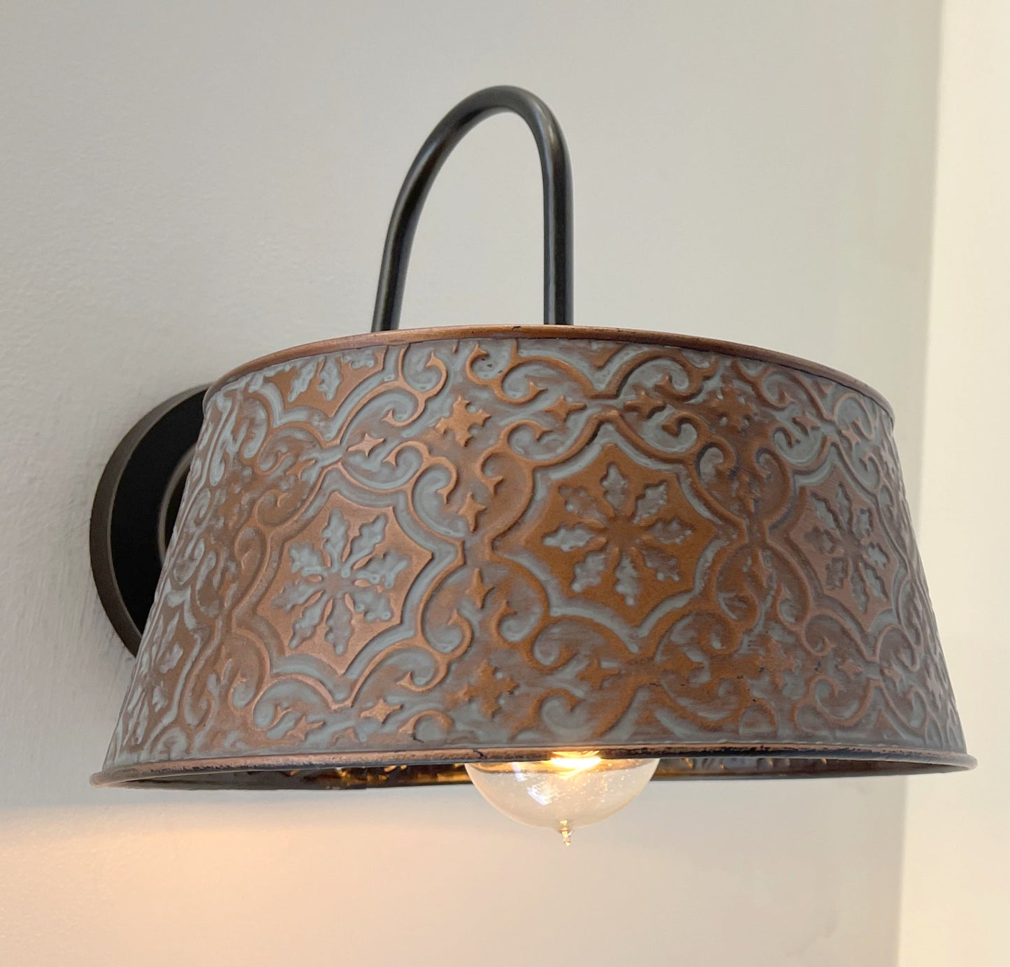 Ornate Copper | 10" Wall Sconce 1-Light Fixture
