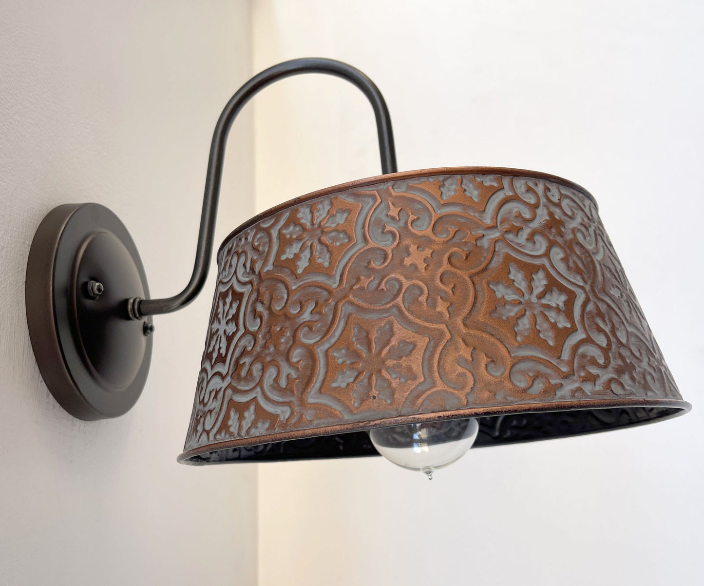Ornate Copper | 10" Wall Sconce 1-Light Fixture