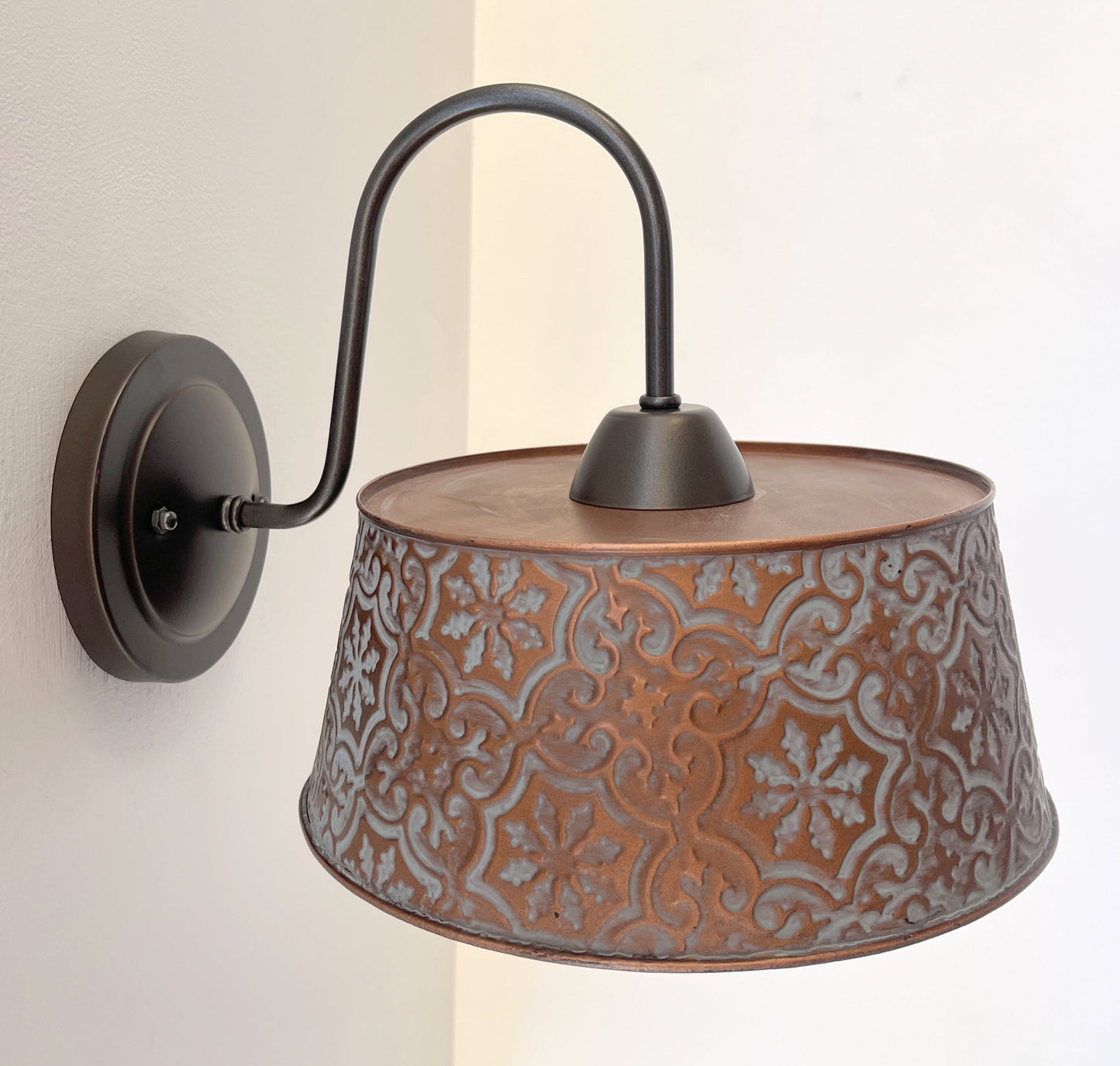 Ornate Copper | 10" Wall Sconce 1-Light Fixture