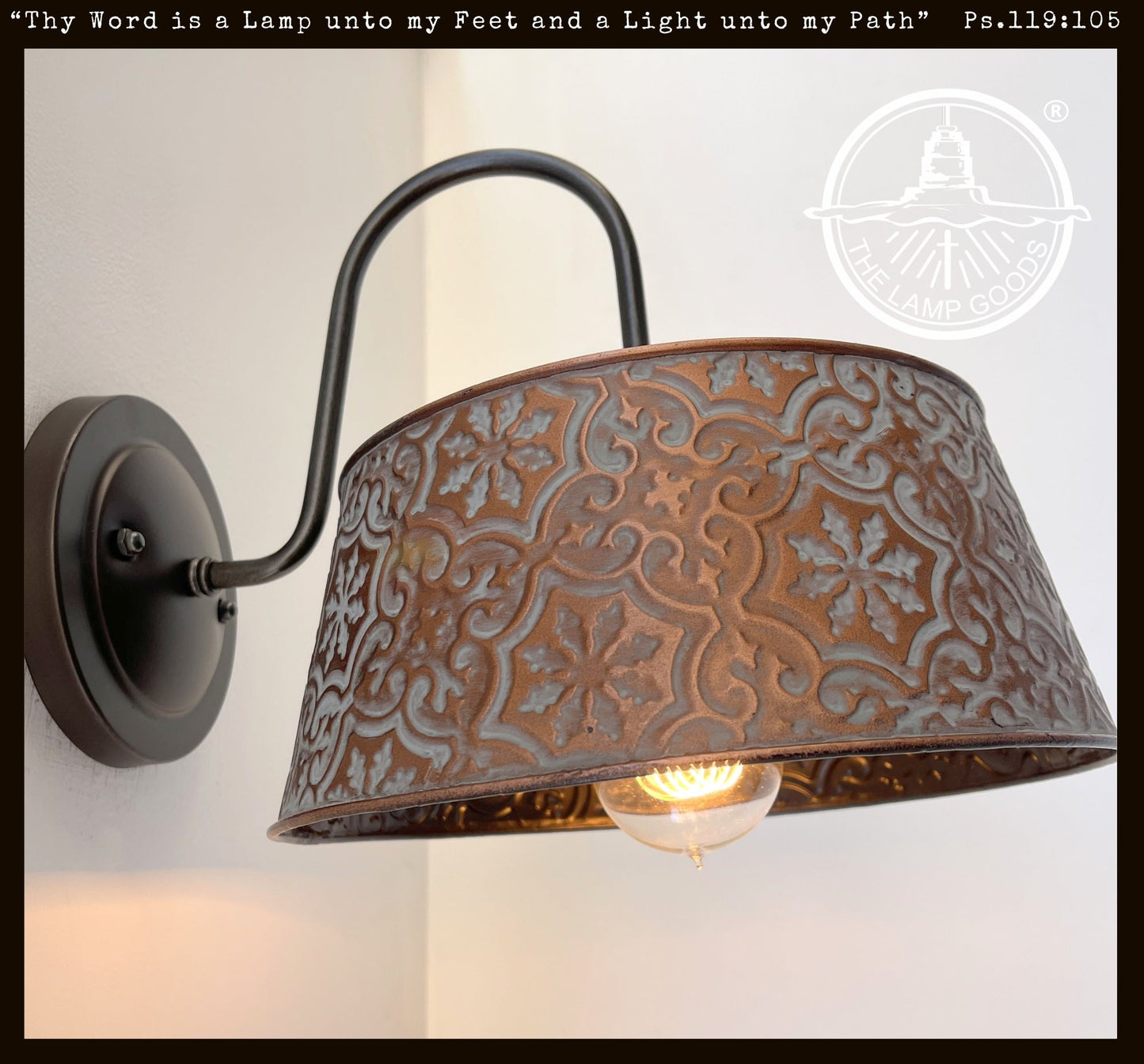 Ornate Copper | 10" Wall Sconce 1-Light Fixture