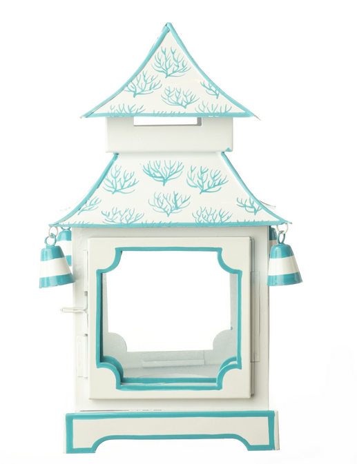 a white and blue decorative object