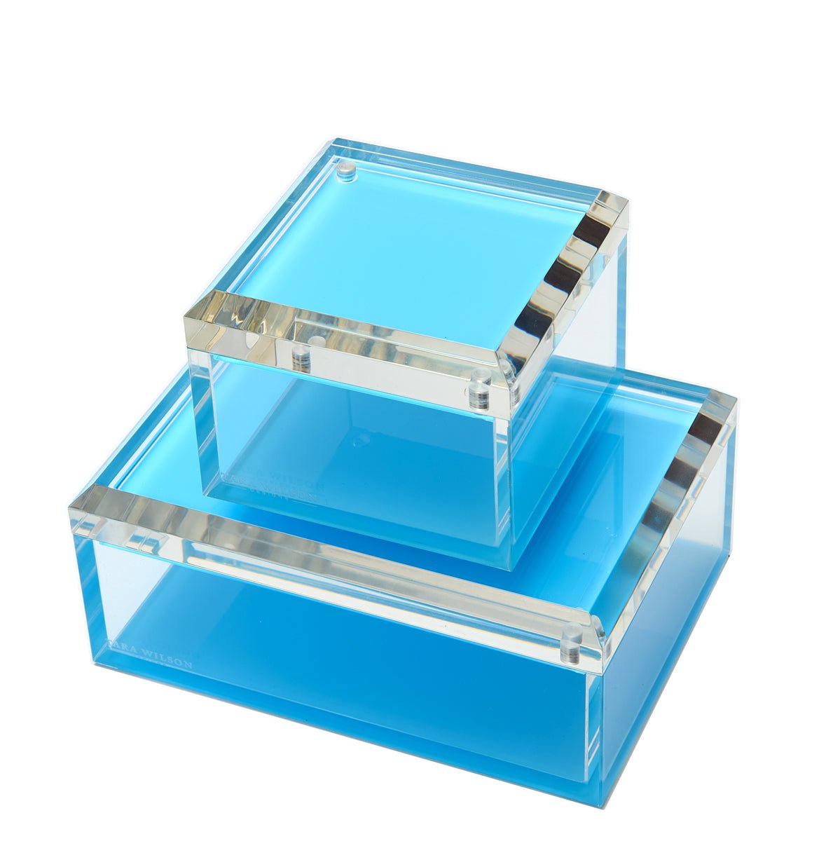Pastel Blue Acrylic 4" x 4" Photo Box