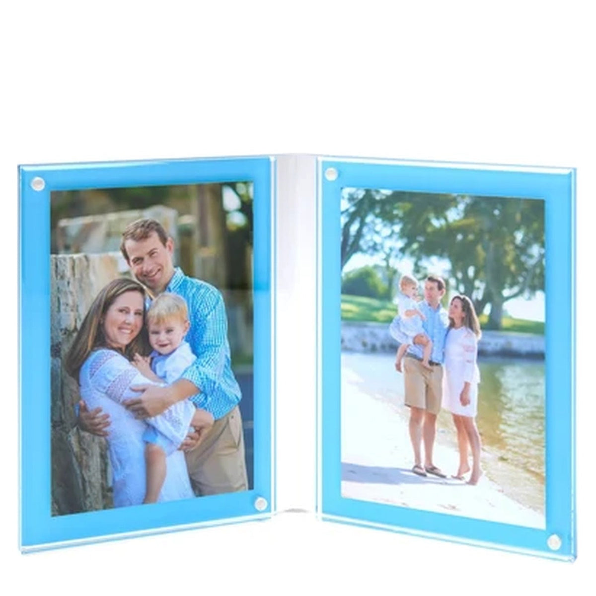 a family photo frame with a couple of pictures