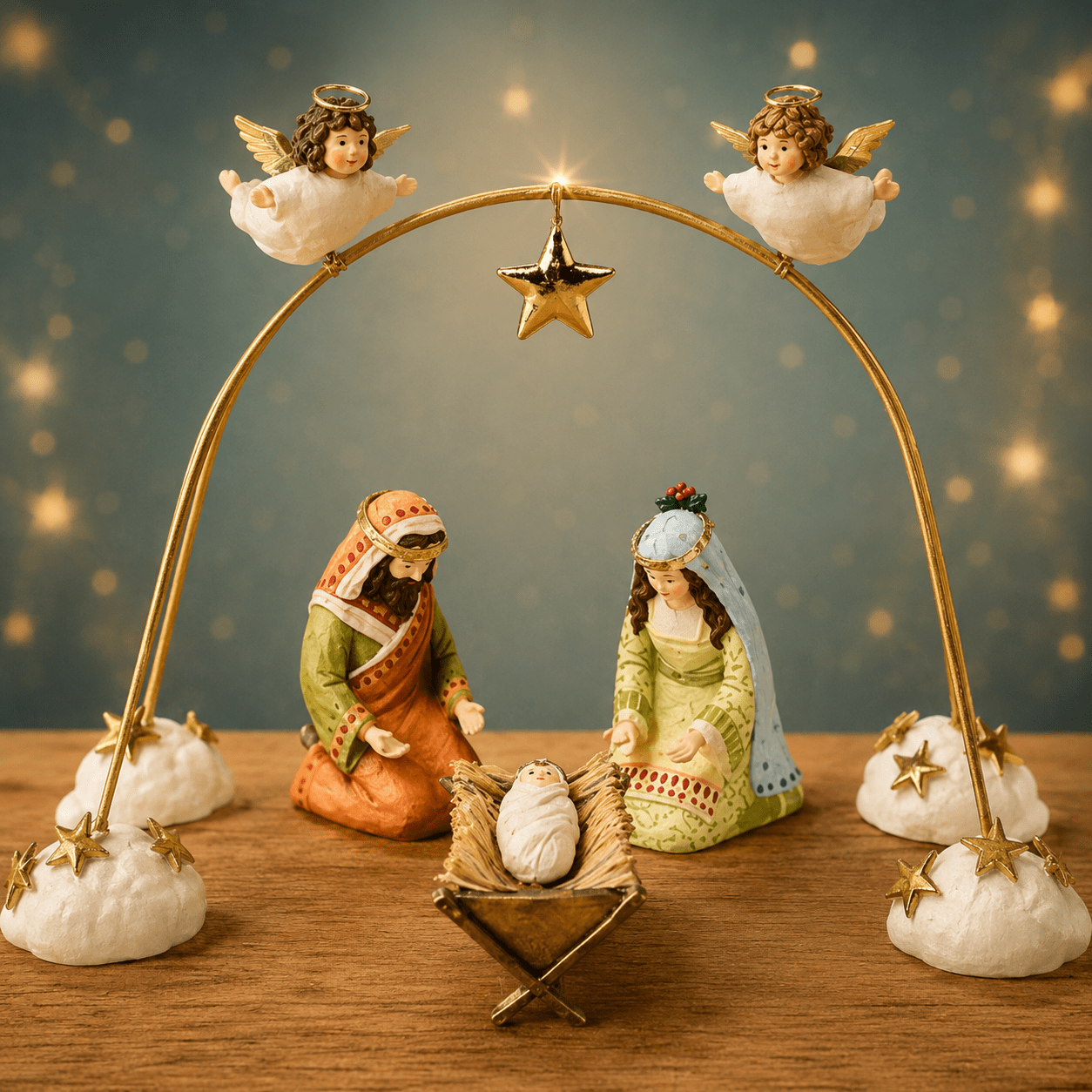 Patience Brewster Nativity Cherub Angels Arch Set, Set of 4 NEW & RETIRED