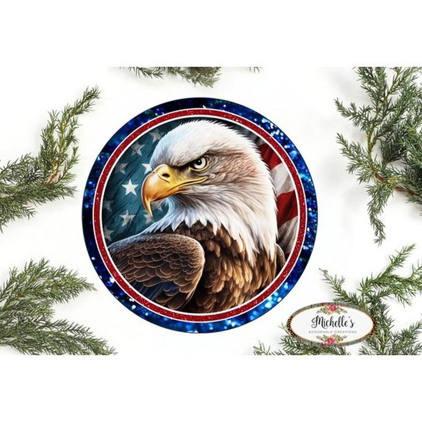 Patriotic American Eagle Four Round Sign
