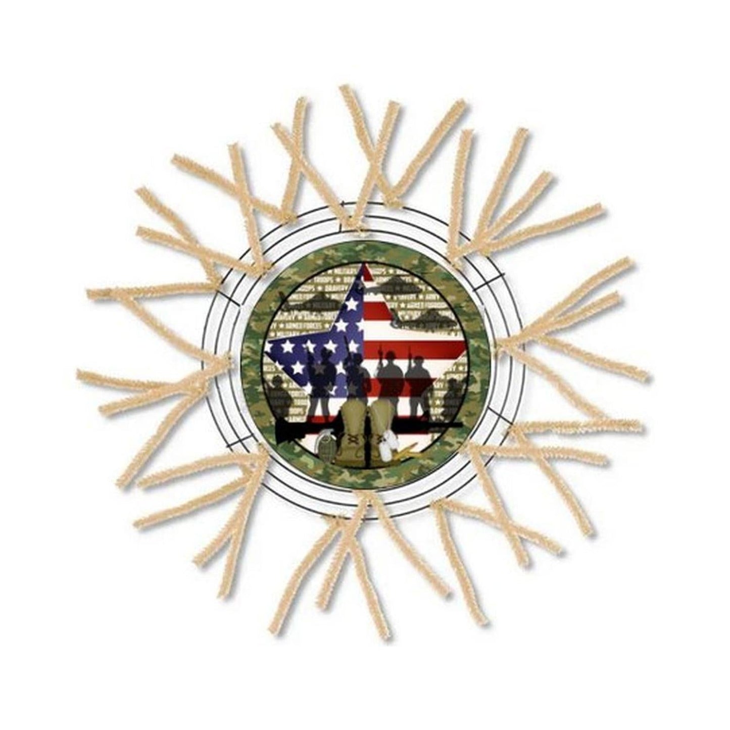 Patriotic Army Armed Forces Round Sign