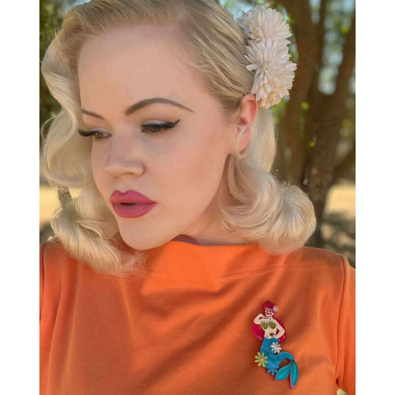 Pearl the Mermaid Brooch by Marla VonDuta x Lipstick & Chrome