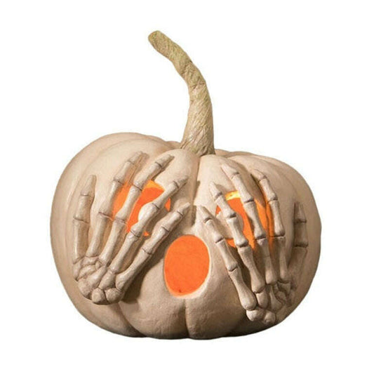 Peek-a-Boo Pumpkin White | Halloween Decor | Bethany Lowe Designs