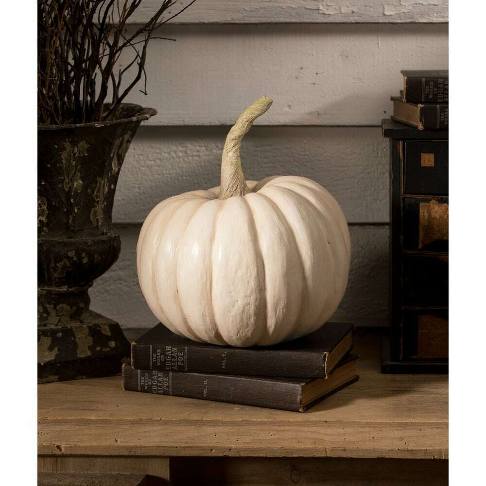 Peek-a-Boo Pumpkin White | Halloween Decor | Bethany Lowe Designs