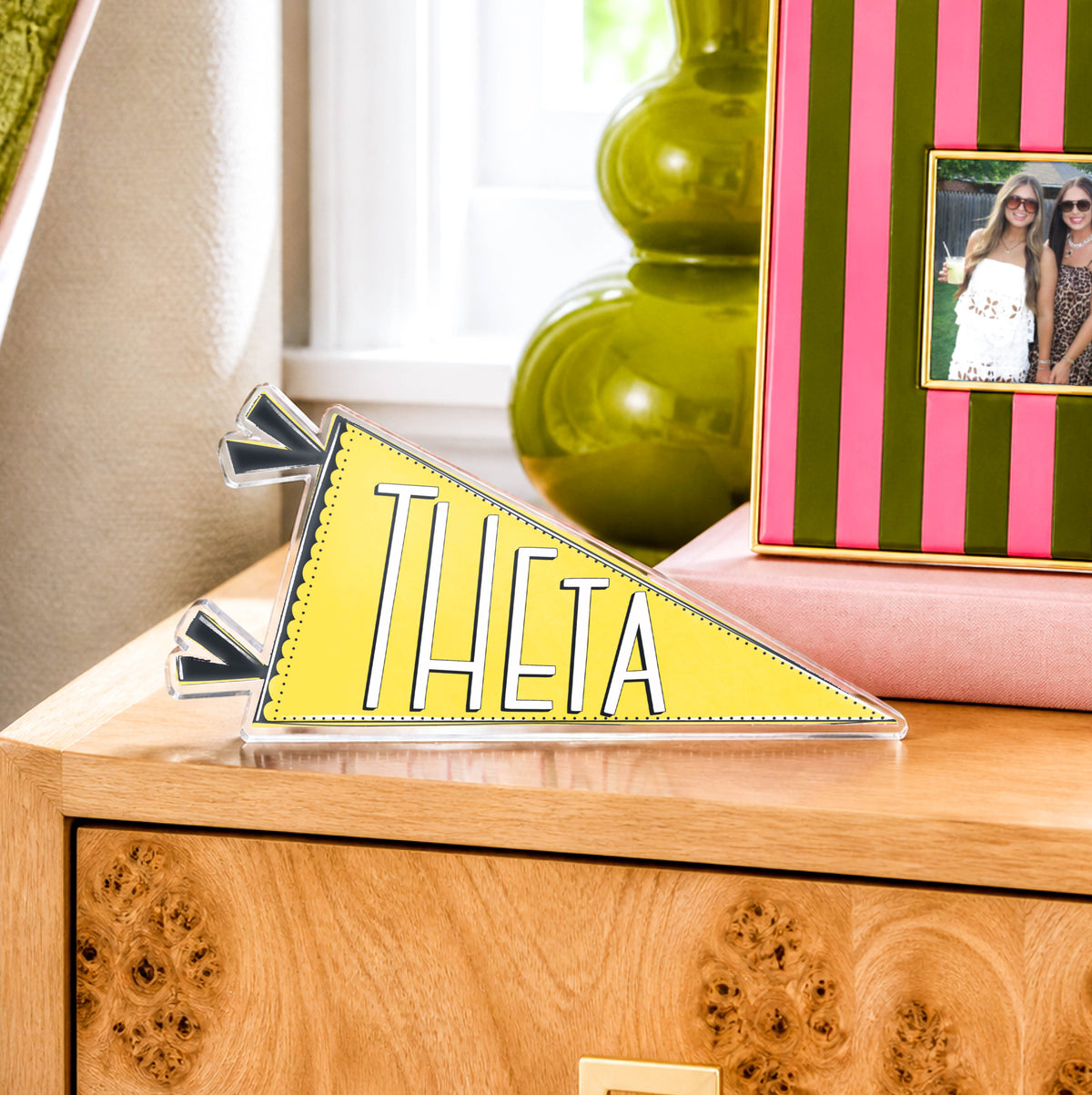 Kappa Alpha Theta Acrylic Pennant Flag Shelfie