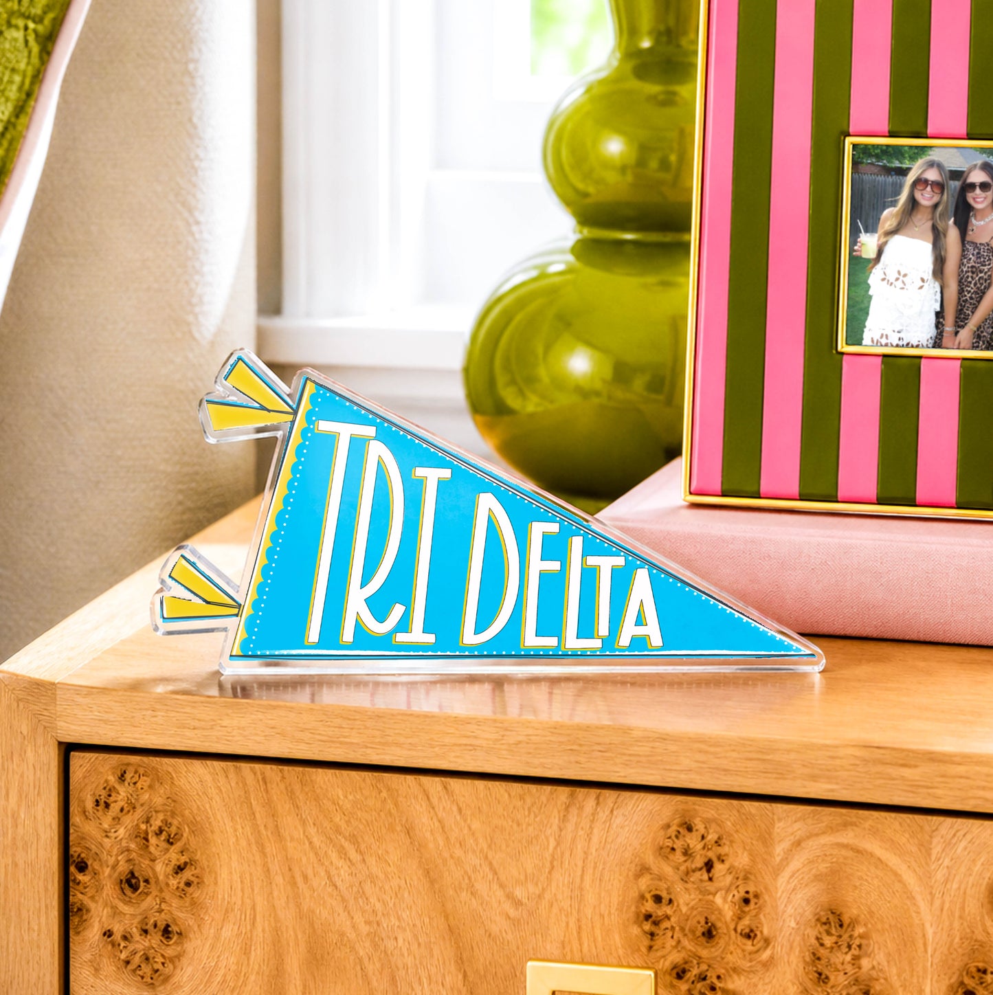 Tri Delta Acrylic Pennant Flag Shelfie