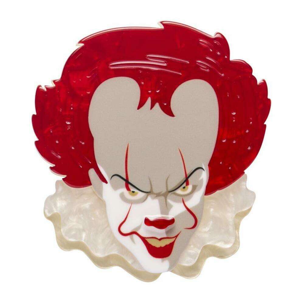 Pennywise Clown Acrylic Brooch by Erstwilder