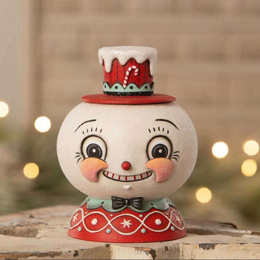 Peppermint Snow Beau Container by Johanna Parker for Bethany Lowe LAST ONE!