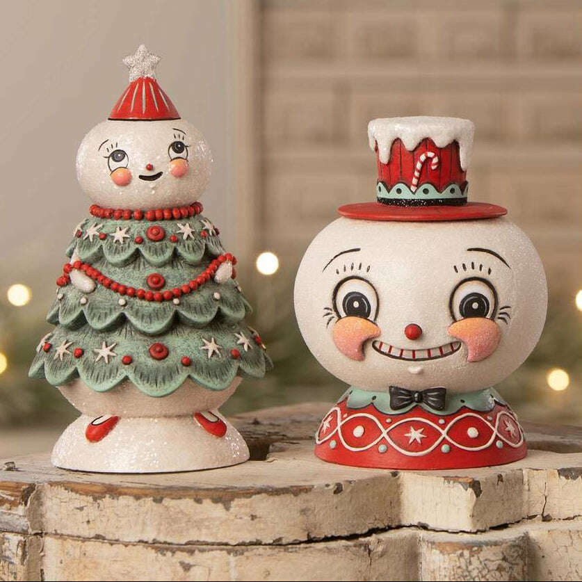 Peppermint Snow Beau Container by Johanna Parker for Bethany Lowe LAST ONE!