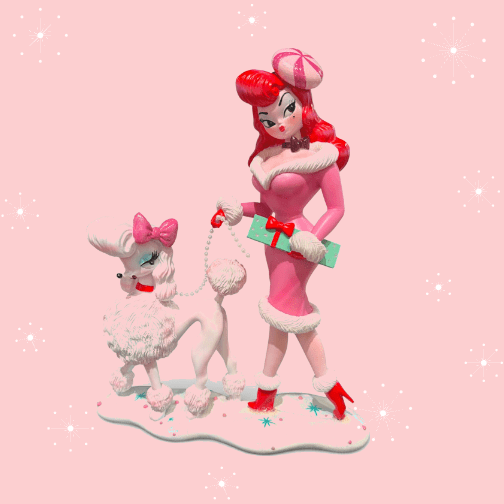 Peppermint Von Frost 12" Pink Lady w/ Poodle | Miss Fluff December Diamonds