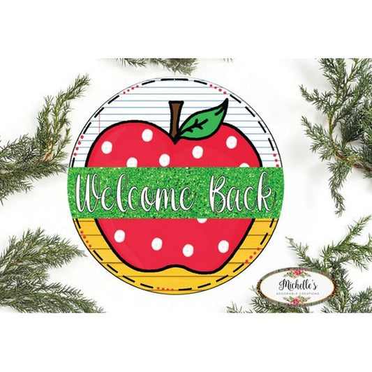 Personalized Apple Teacher Wreath Sign