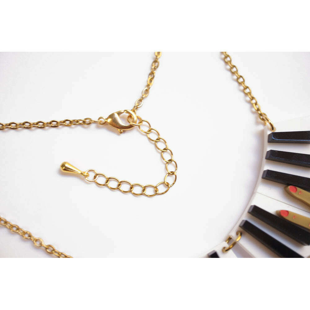 Piano Hands Acrylic Necklace by Laliblue