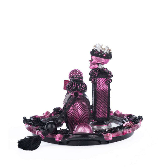 Pink Passion Vanity Tray with Bottles Set by Katherine's Collection