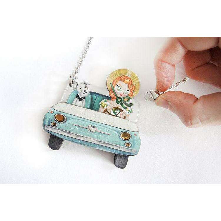 Pinup Car Ride Convertible Brooch & Necklace by Laliblue