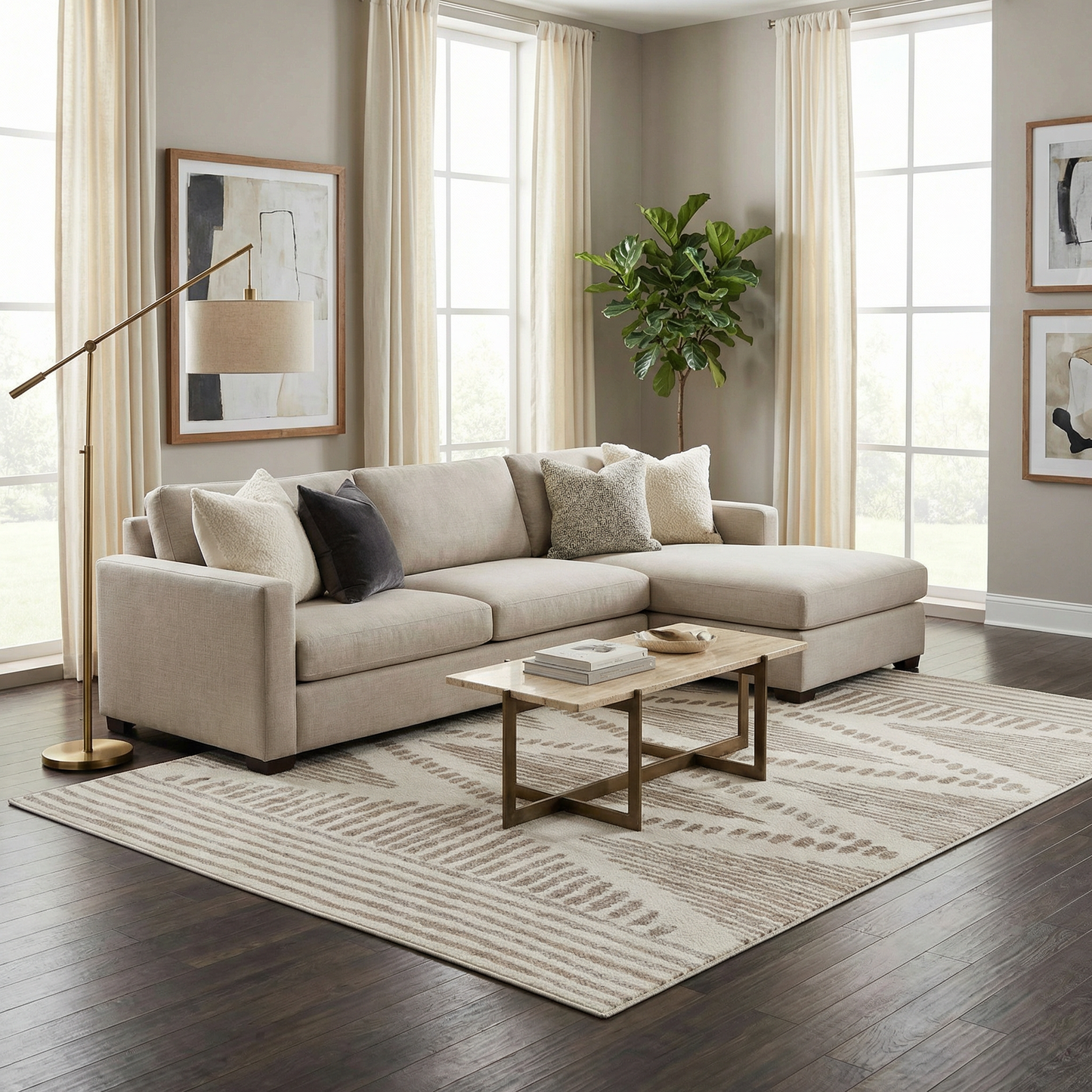 Tigrisis Beige 2328 Area Rug - Clearance