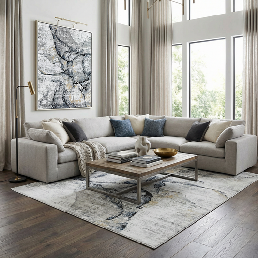 Fremantle Gray Marble Rug