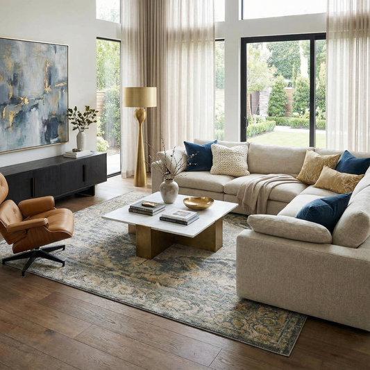 Vaeda Blue Thick Luxe Rug