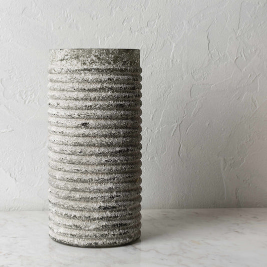 Polopina Gray Textured Cylindrical Decor - Clearance