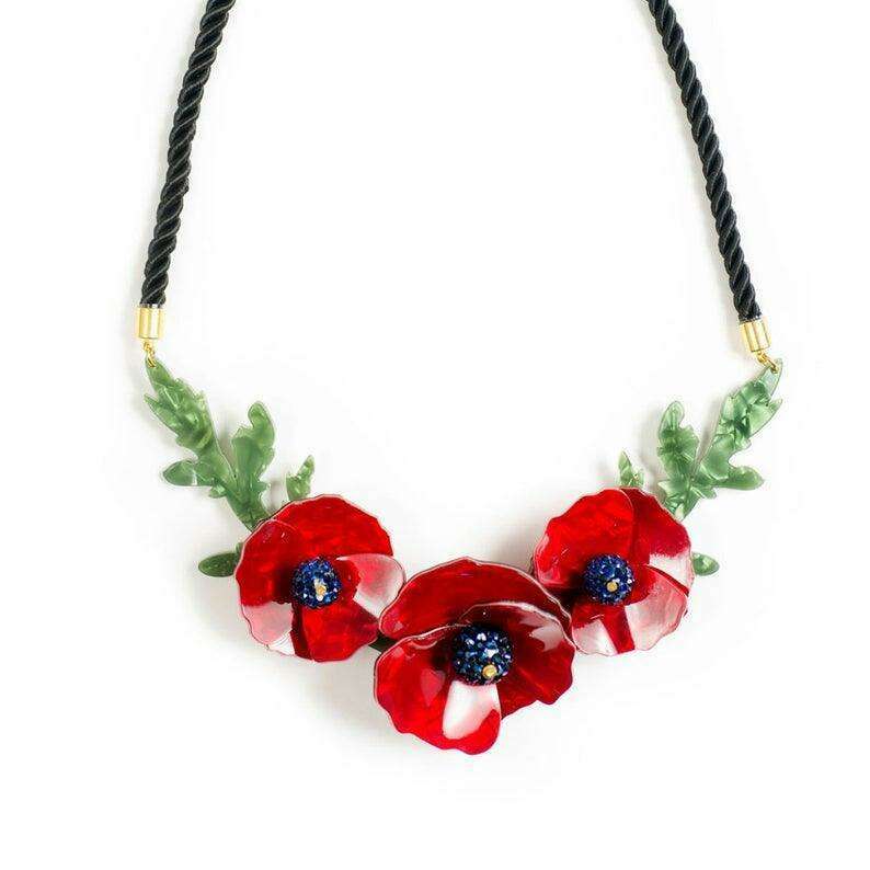Poppies Necklace by Laliblue