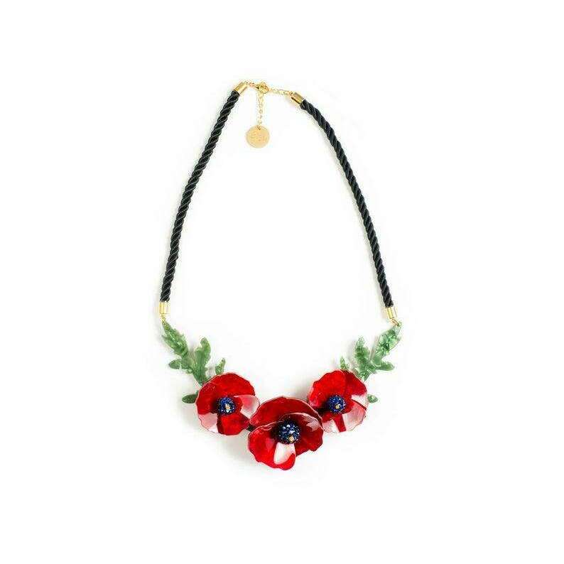 Poppies Necklace by Laliblue