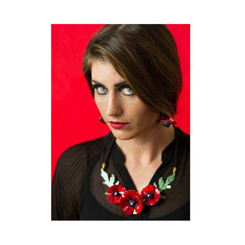 Poppies Necklace by Laliblue
