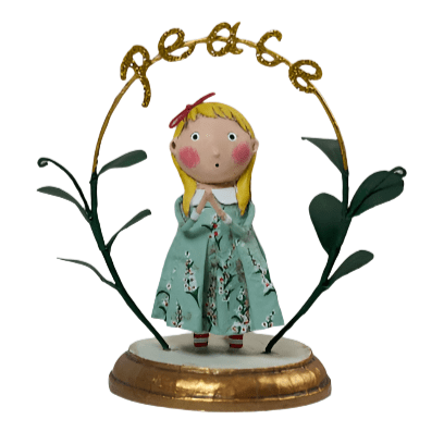 Praying for Peace Christmas Figurine by Lori Mitchell SHIPS AUGUST