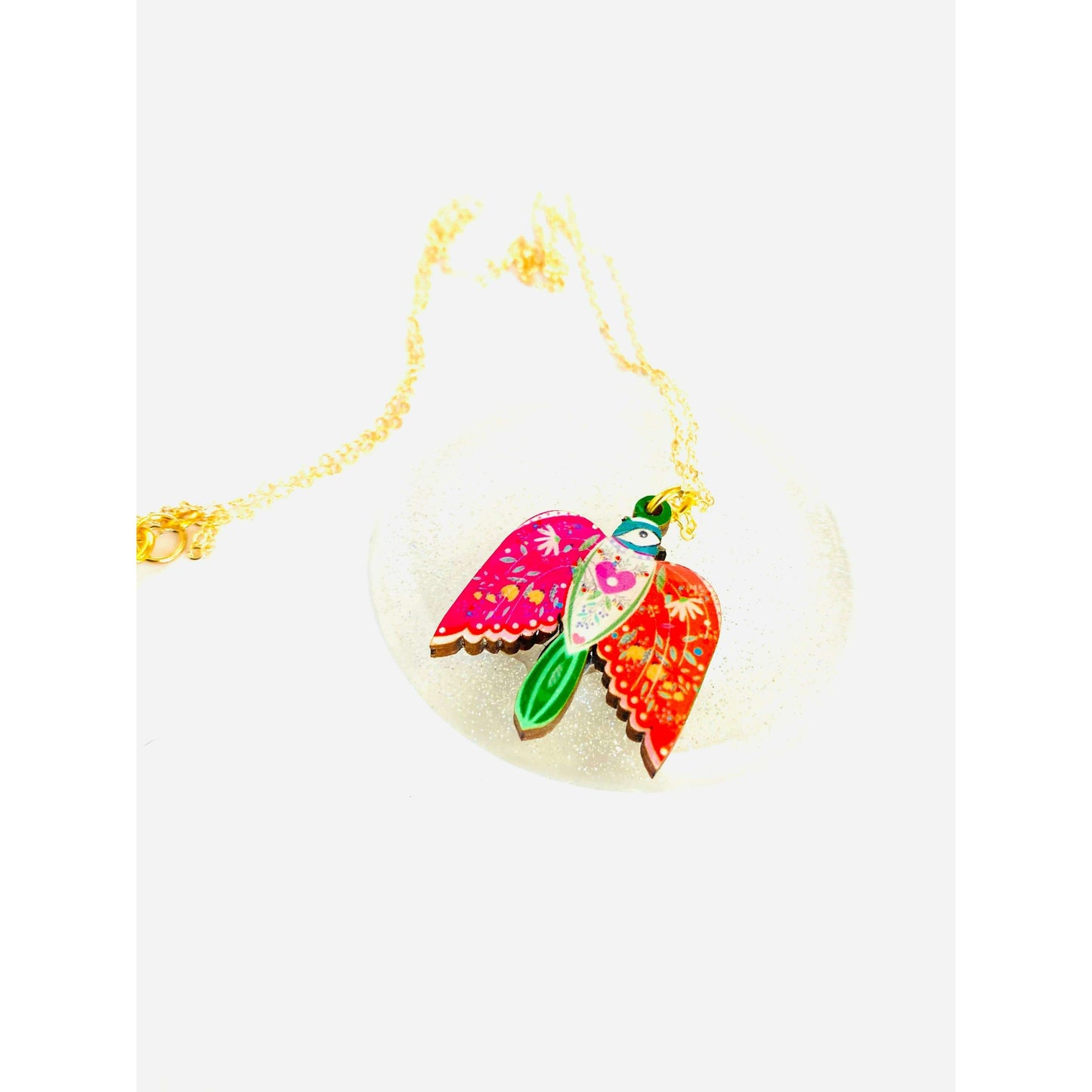 Pretty Bird in Flight Necklace by Rosie Rose Parker