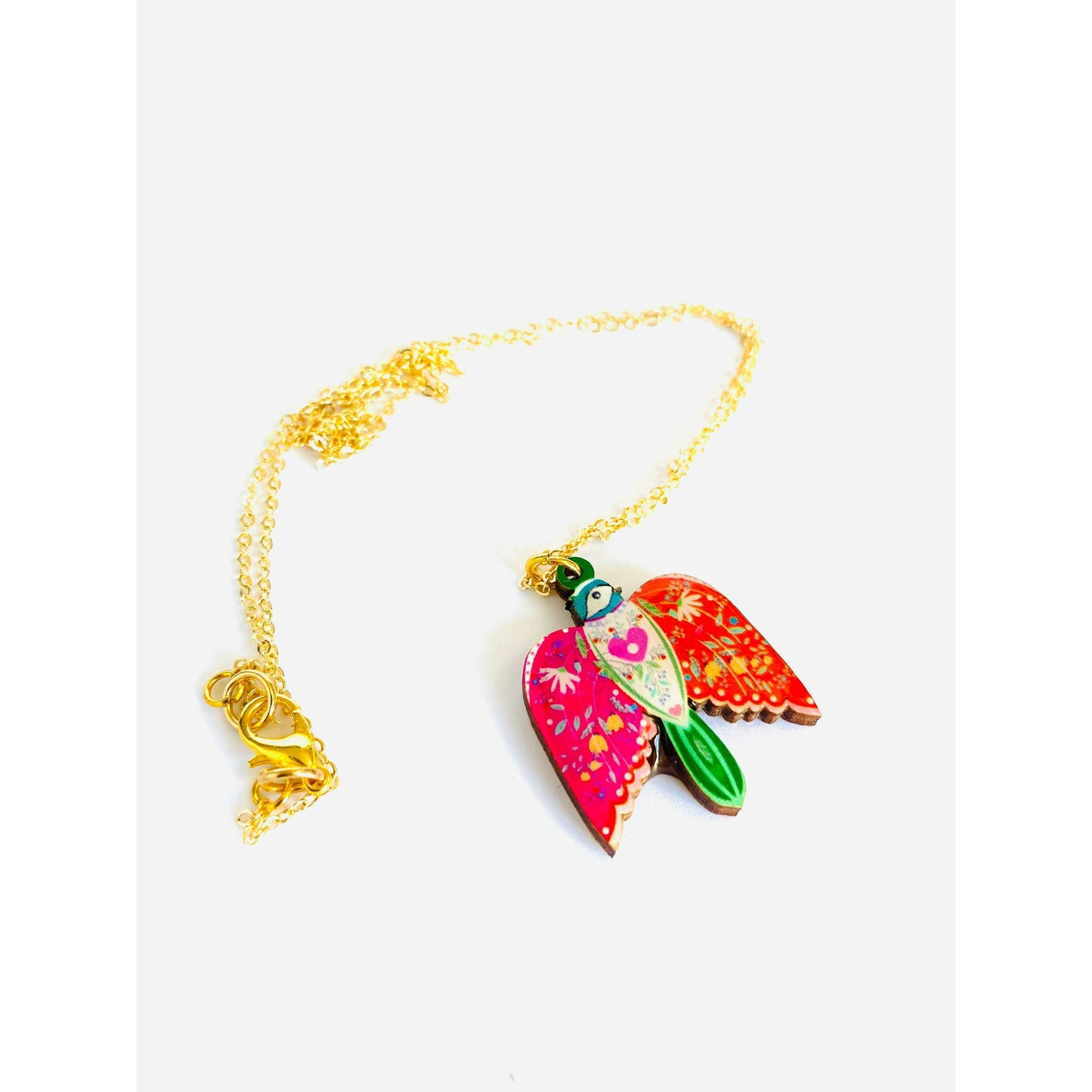 Pretty Bird in Flight Necklace by Rosie Rose Parker