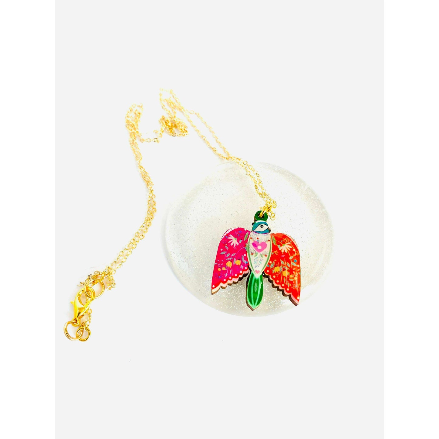 Pretty Bird in Flight Necklace by Rosie Rose Parker
