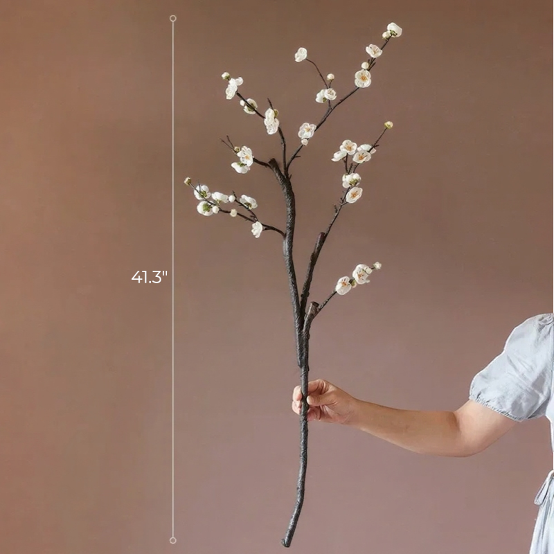 Rustic Plum Blossom Branch – 41.3" Tall