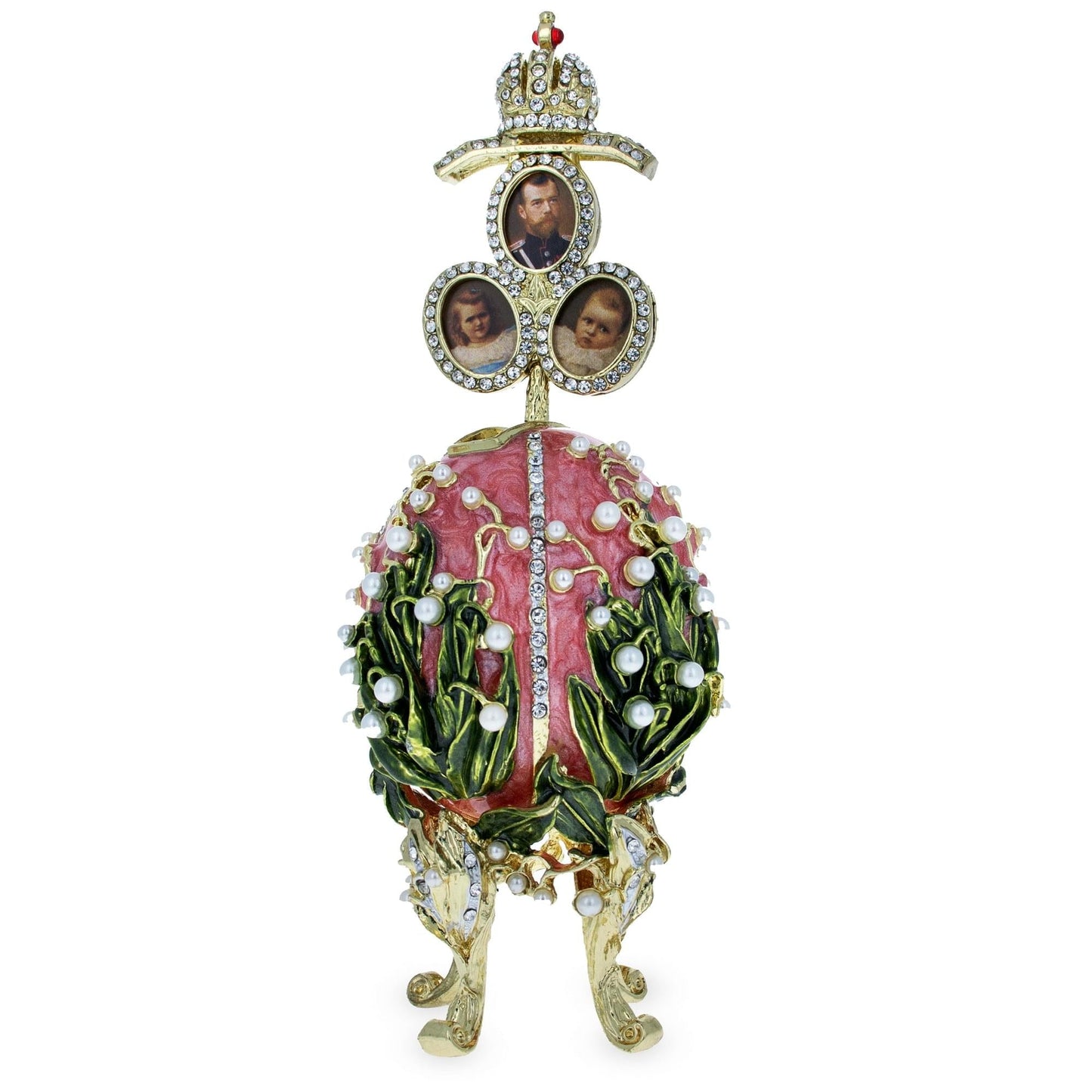 1898 Lilies of the Valley Musical Royal Imperial Easter Egg 6.3 Inches