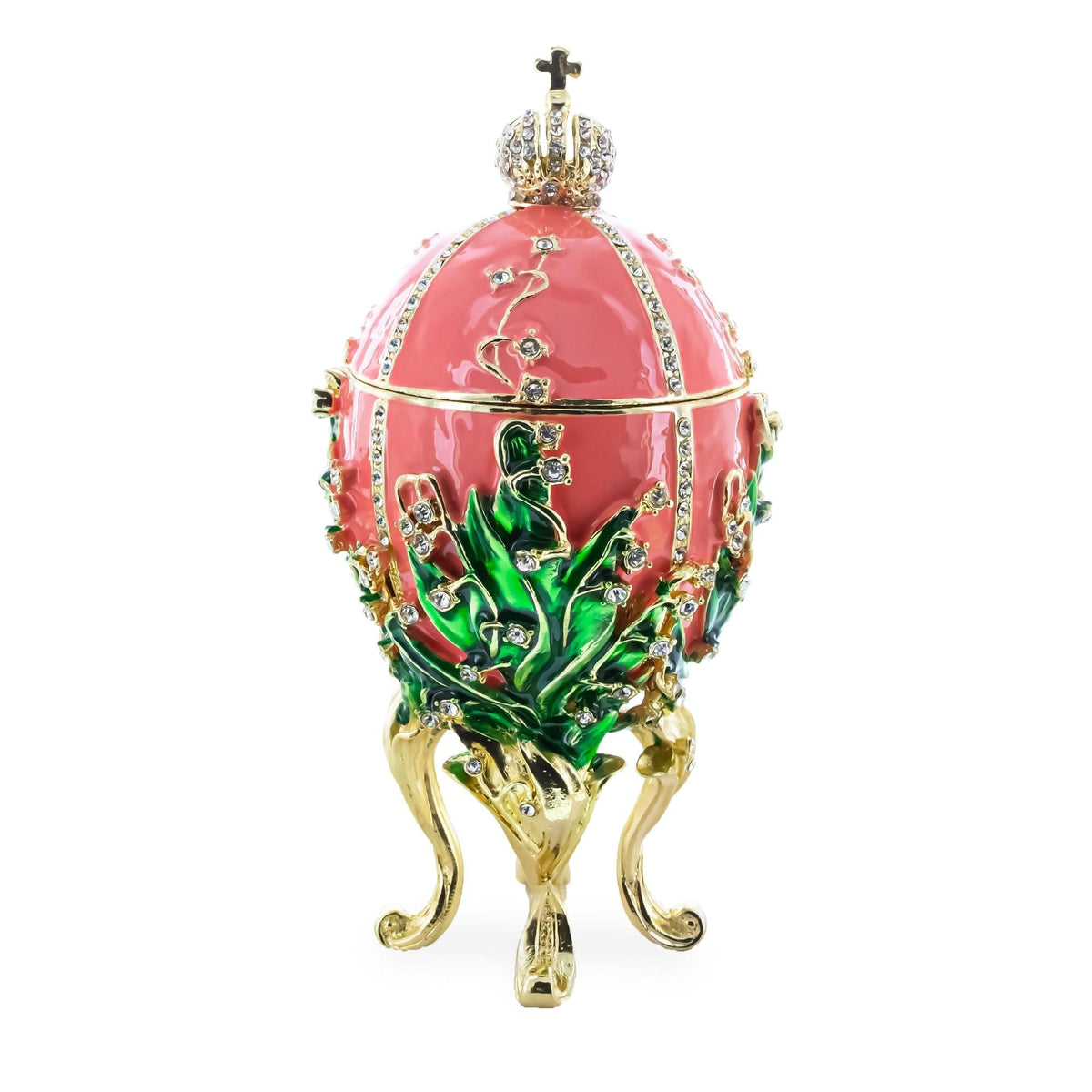 a pink and green egg shaped object