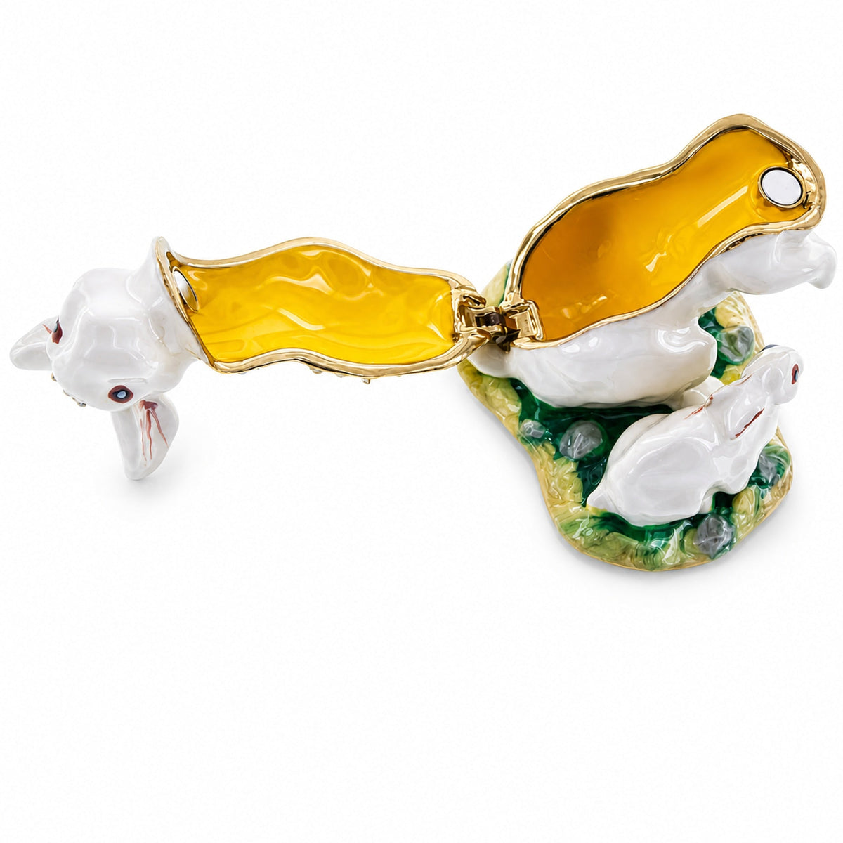 a rabbit shaped trinket box