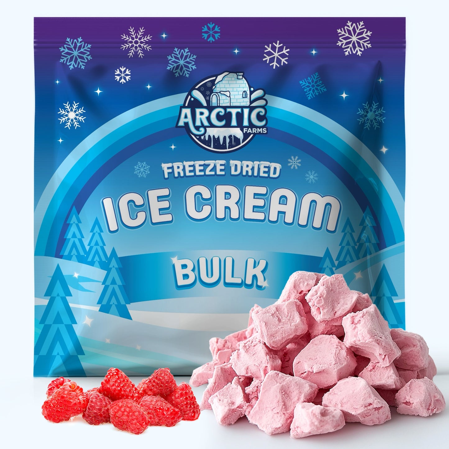 Freeze Dried Ice Cream That Does Not Melt (Bits) Red Raspberry