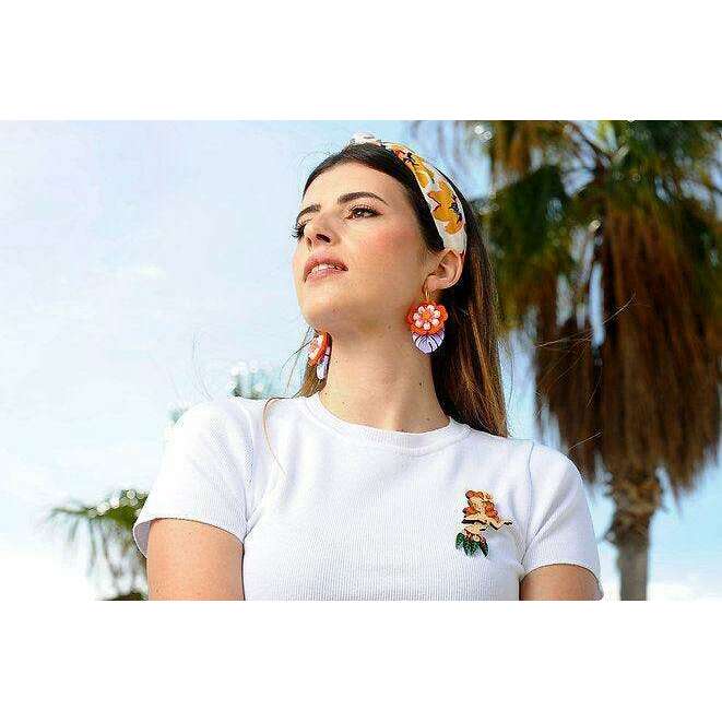 Redhead Hula Girl Brooch by Laliblue