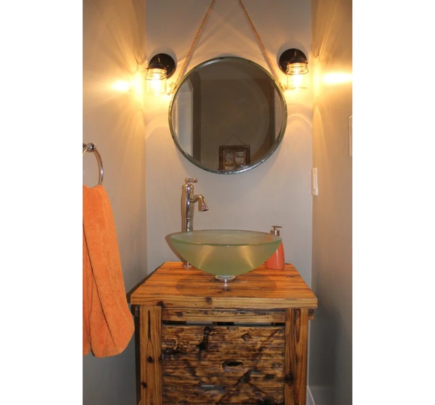 Vintage Mason Jar WALL LIGHT Sconce