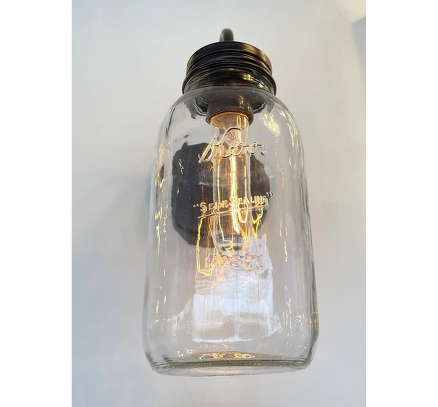 Vintage KERR Mason Jar Wall SCONCE Lighting Fixture