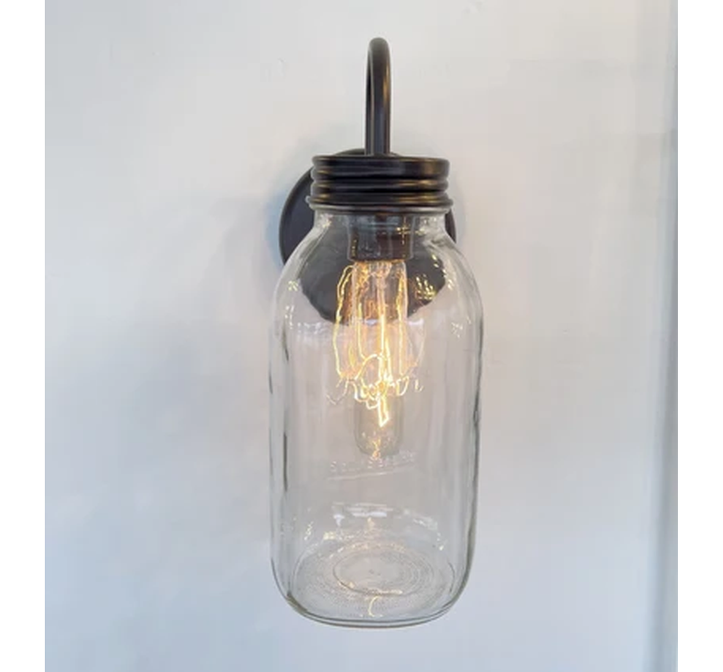 Vintage KERR Mason Jar Wall SCONCE Lighting Fixture