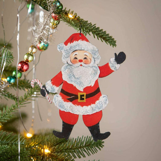 Retro Rockin' Santa Ornament | Christmas Decor by Bethany Lowe | SHIPS MID NOVEMBER