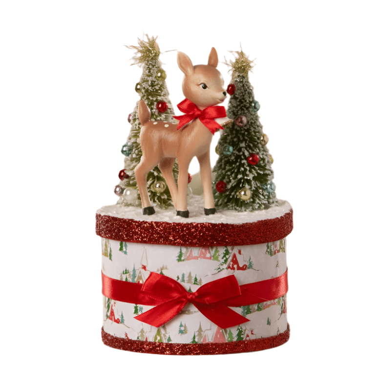 Retro Rudy Reindeer on Box by Bethany Lowe Designs