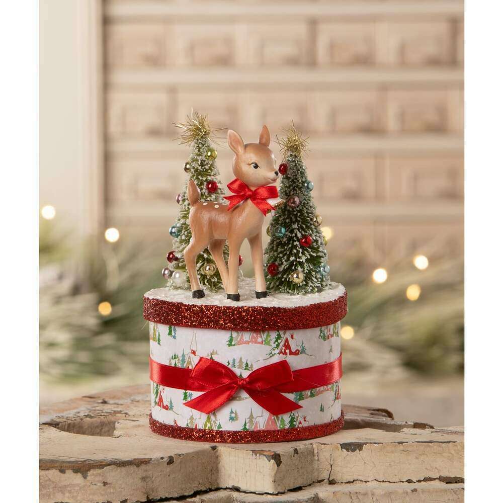 Retro Rudy Reindeer on Box by Bethany Lowe Designs