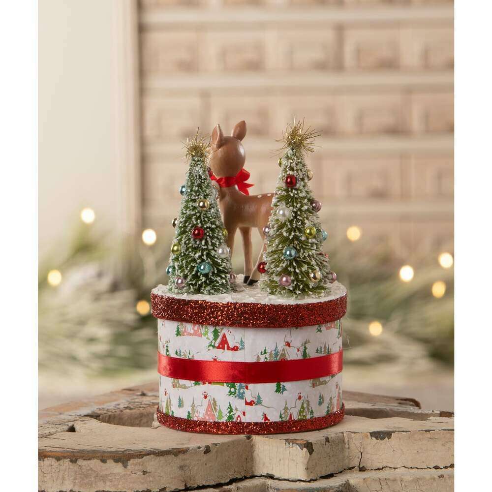Retro Rudy Reindeer on Box by Bethany Lowe Designs