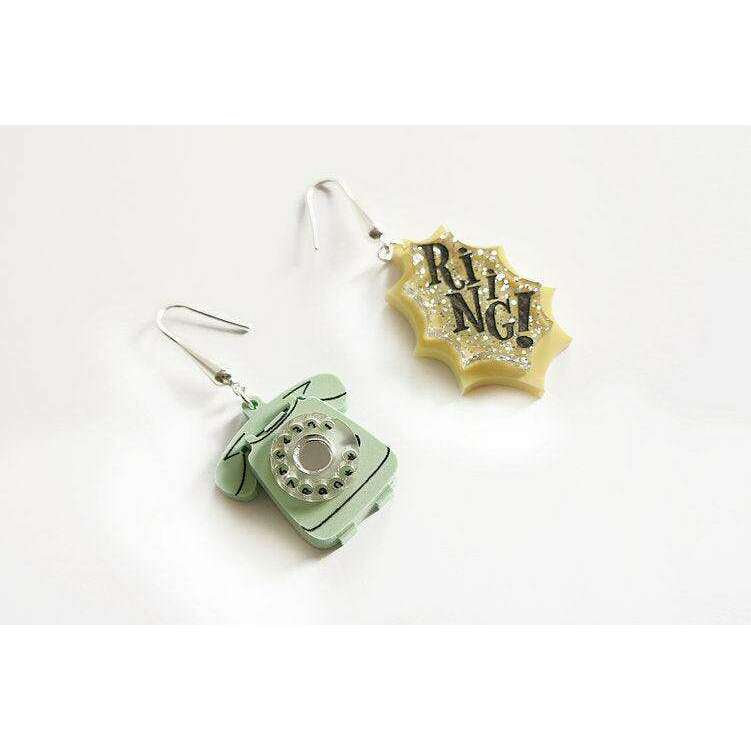 Retro Telephone Earrings by Laliblue