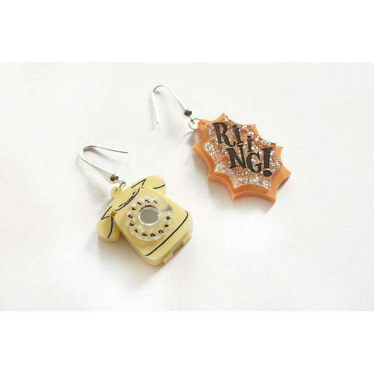 Retro Telephone Earrings by Laliblue